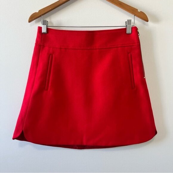 J CREW SEEN ON TV DOUBLE-SERGE WOOL MINI SKIRT - Picture 4 of 11